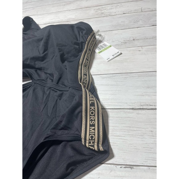 Michael Kors women’s bathingsuit Logo Cutout One-Shoulder One-Piece Swimsuit 8 - Picture 4 of 7